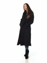 Faux Wool Longline Hooded Winter Coat - Femstylo