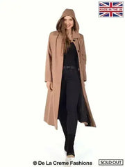 Faux Wool Longline Hooded Winter Coat - Femstylo