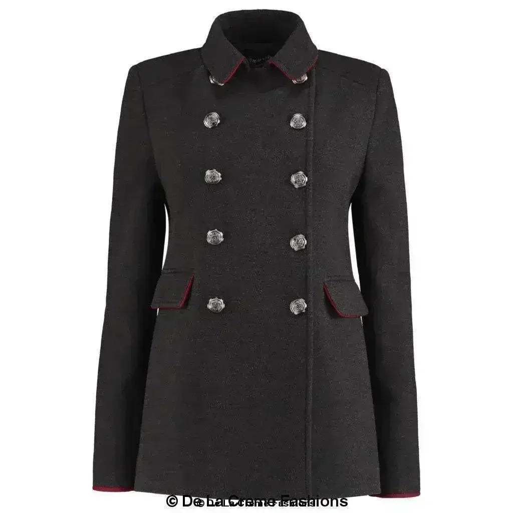 De La Creme Womens Military Style Pea Coat - Femstylo