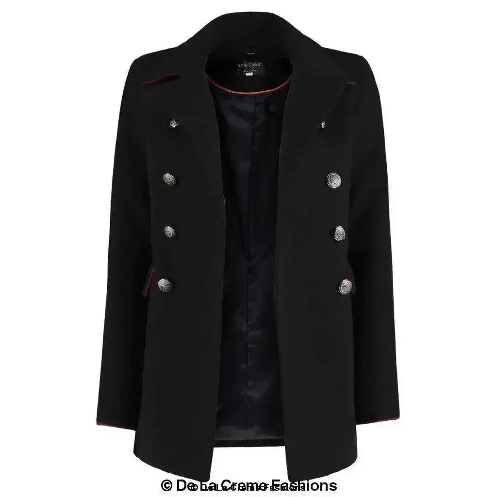 De La Creme Womens Military Style Pea Coat - Femstylo