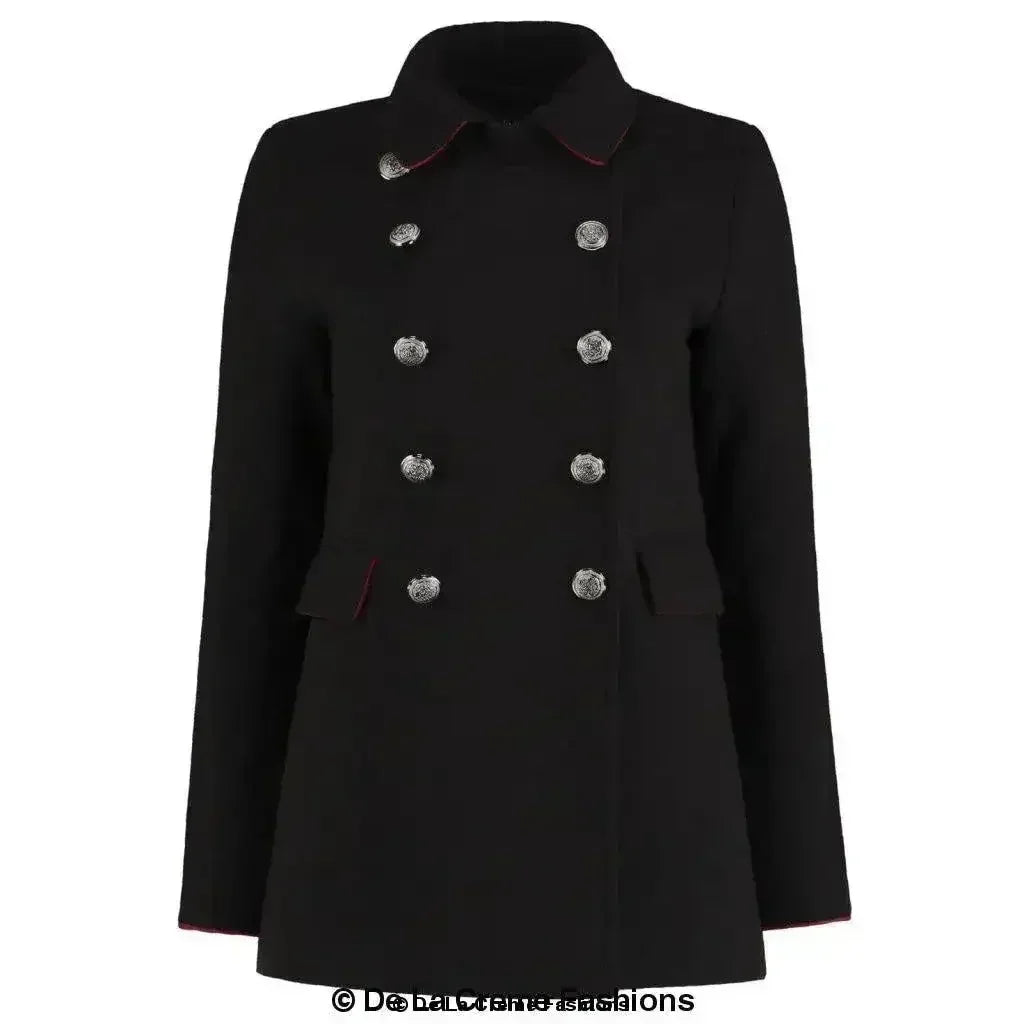 De La Creme Womens Military Style Pea Coat - Femstylo