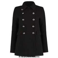 De La Creme Womens Military Style Pea Coat - Femstylo