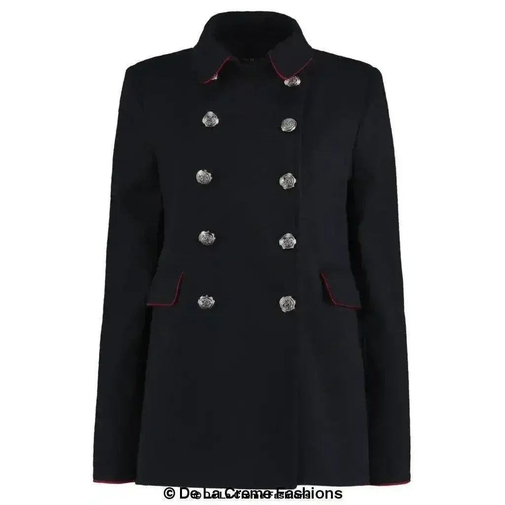 De La Creme Womens Military Style Pea Coat - Femstylo