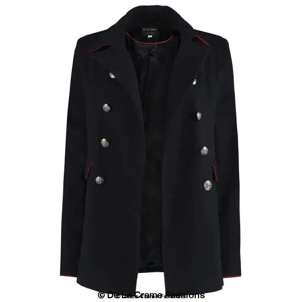 De La Creme Womens Military Style Pea Coat - Femstylo