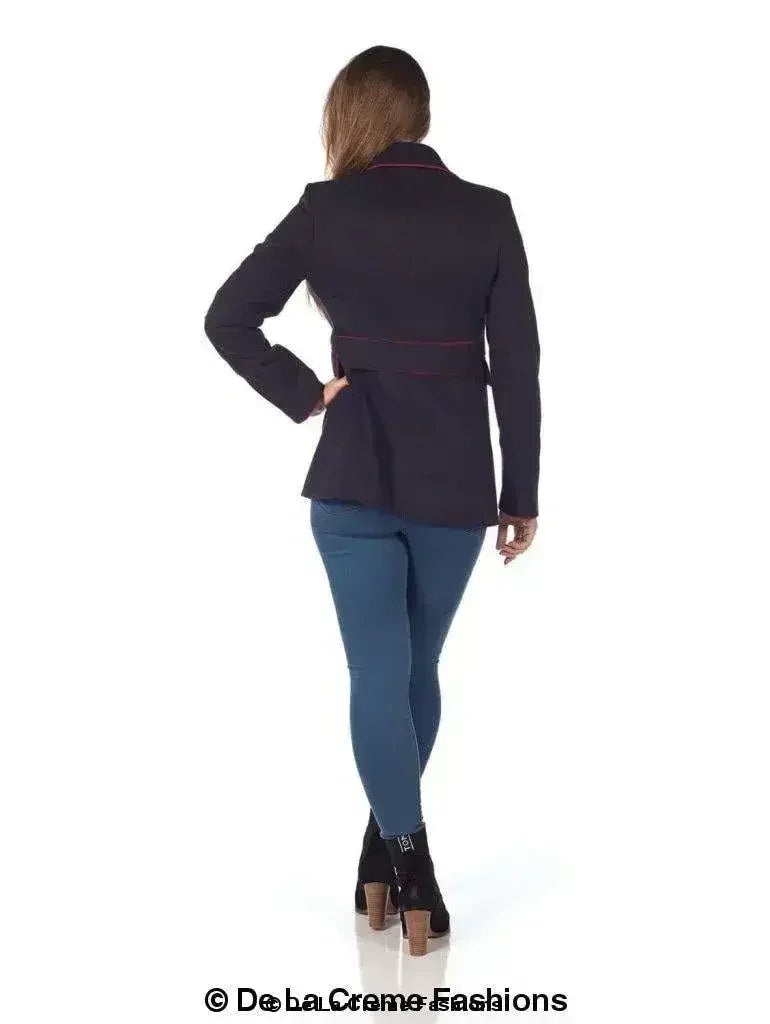 De La Creme Womens Military Style Pea Coat - Femstylo