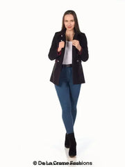 De La Creme Womens Military Style Pea Coat - Femstylo