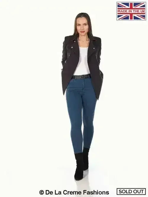 De La Creme Womens Military Style Pea Coat - Femstylo