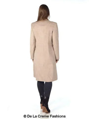 De La Creme - Women's Mohair Blend Longline Winter Coat - Femstylo