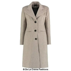 De La Creme - Women's Mohair Blend Longline Winter Coat - Femstylo