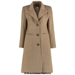 De La Creme - Women's Mohair Blend Longline Winter Coat - Femstylo