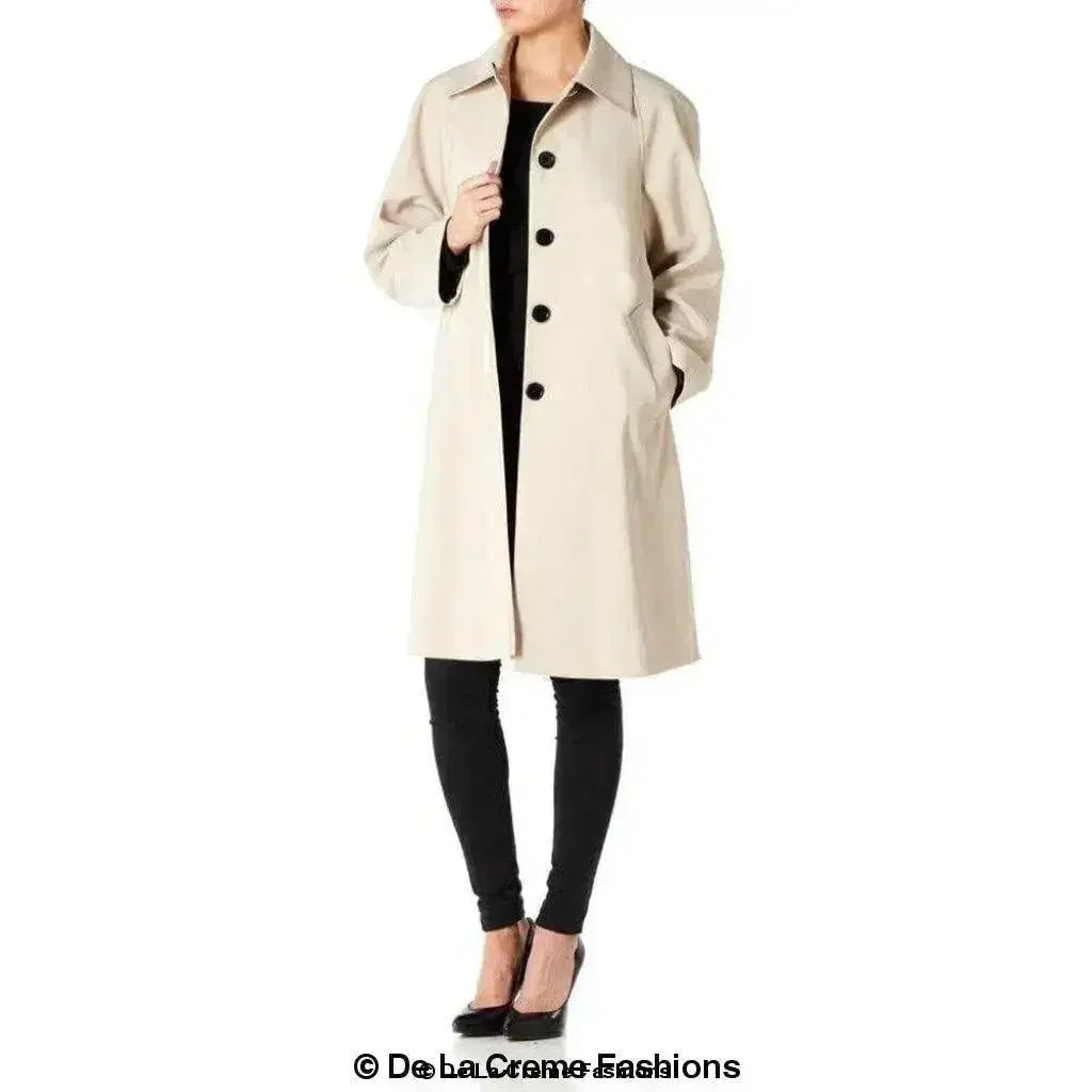 De La Creme Womens Oversized Knee Length Swing Coat - Femstylo
