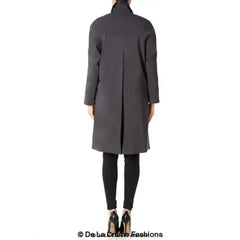 De La Creme Womens Oversized Knee Length Swing Coat - Femstylo