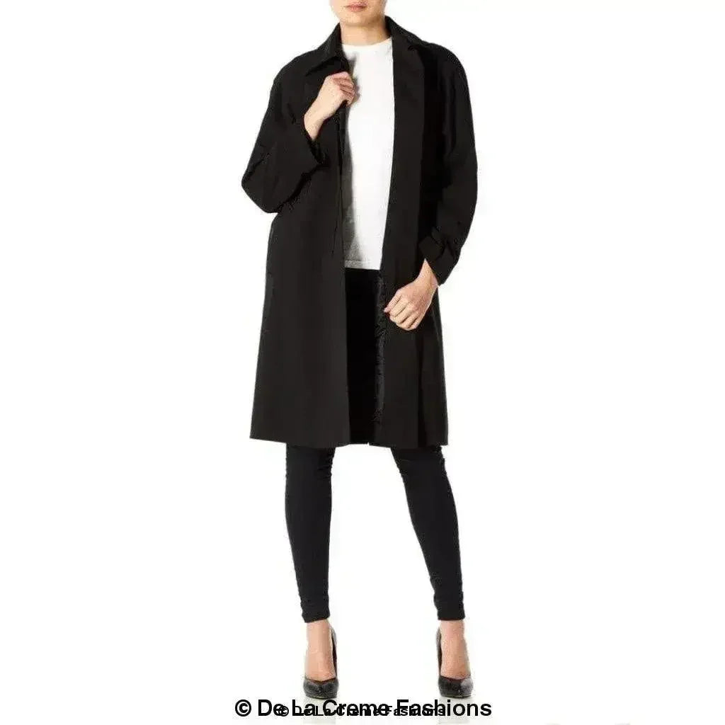 De La Creme Womens Oversized Knee Length Swing Coat - Femstylo
