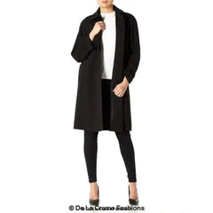 De La Creme Womens Oversized Knee Length Swing Coat - Femstylo