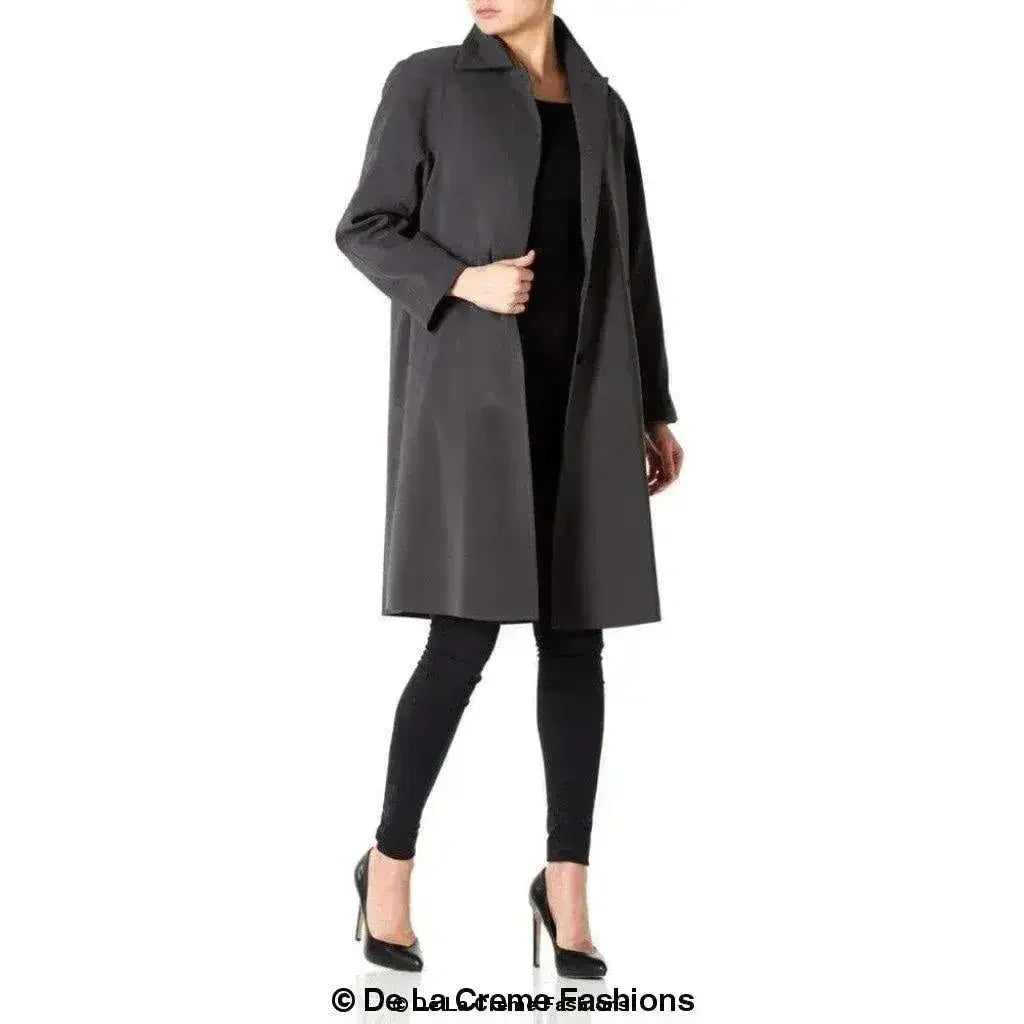 De La Creme Womens Oversized Knee Length Swing Coat - Femstylo