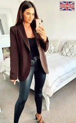 De La Creme - Womens Patch Pocket Tailored Fit Blazer - Femstylo