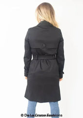 Double-Breasted Trench Coat - UK Made Polyester Blend | Femstylo - Femstylo
