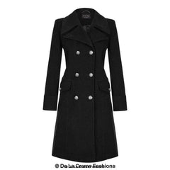 Wool Blend Double Breasted Midi Coat - Femstylo