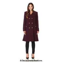 Wool Blend Double Breasted Midi Coat - Femstylo