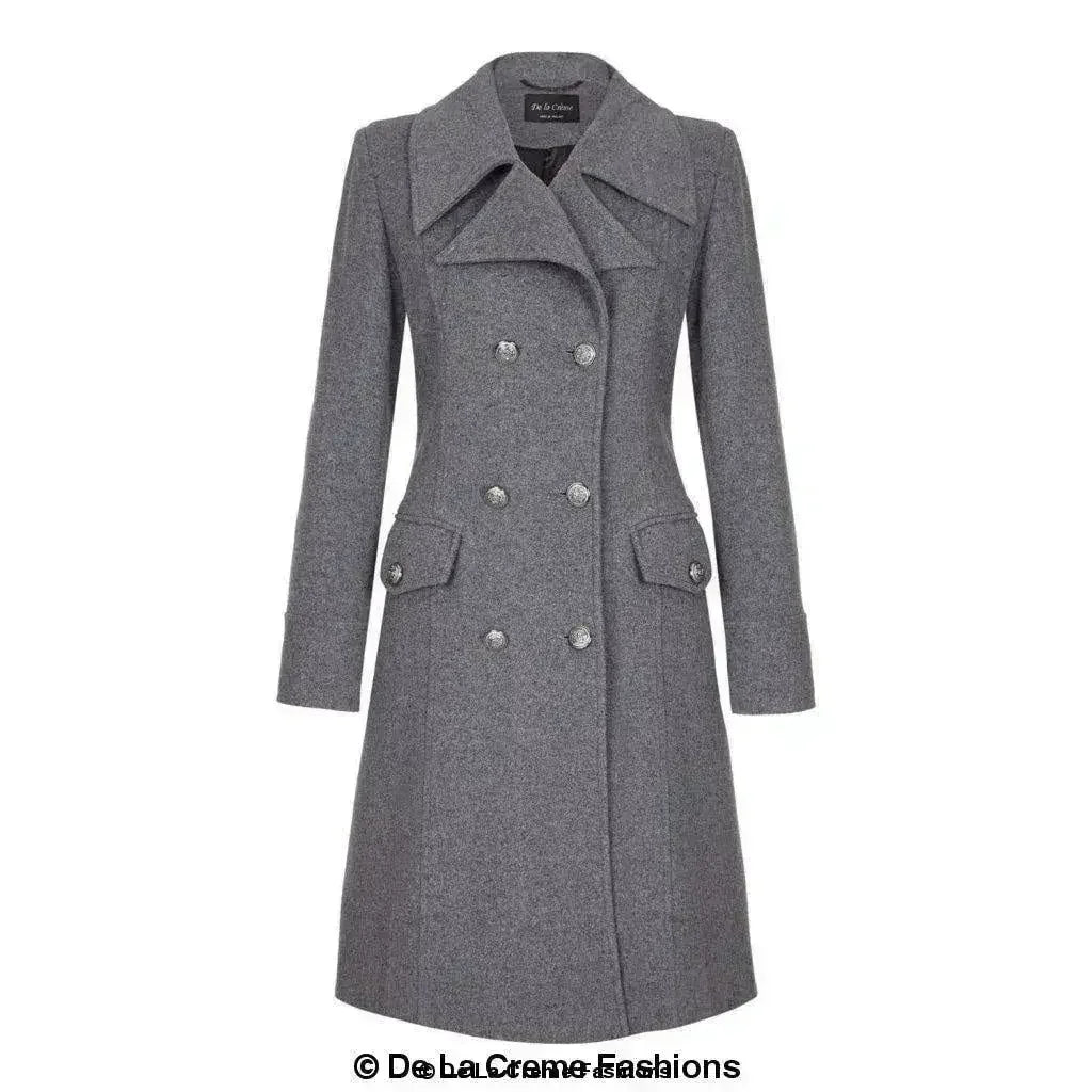 Wool Blend Double Breasted Midi Coat - Femstylo
