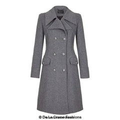 Wool Blend Double Breasted Midi Coat - Femstylo