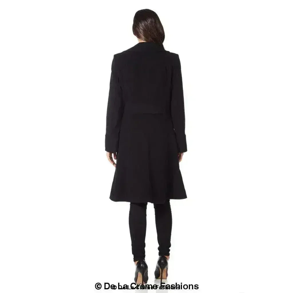 Wool Blend Double Breasted Midi Coat - Femstylo