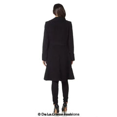 Wool Blend Double Breasted Midi Coat - Femstylo