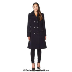 Wool Blend Double Breasted Midi Coat - Femstylo