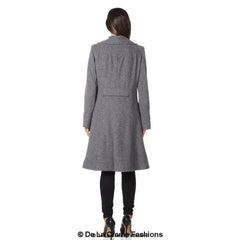 Wool Blend Double Breasted Midi Coat - Femstylo
