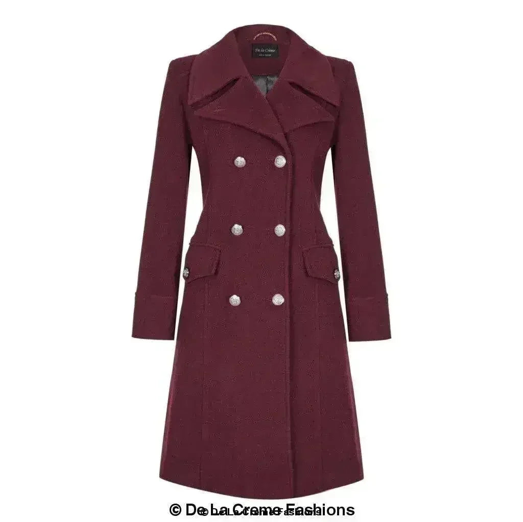 Wool Blend Double Breasted Midi Coat - Femstylo