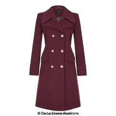 Wool Blend Double Breasted Midi Coat - Femstylo