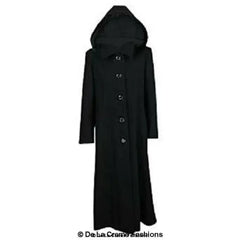 Wool Blend Faux Fur Trim Hooded Long Coat - Femstylo