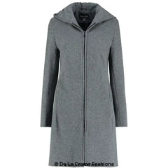 Wool Blend Hooded Coat - Zip Front Winter Coat | Femstylo - Femstylo