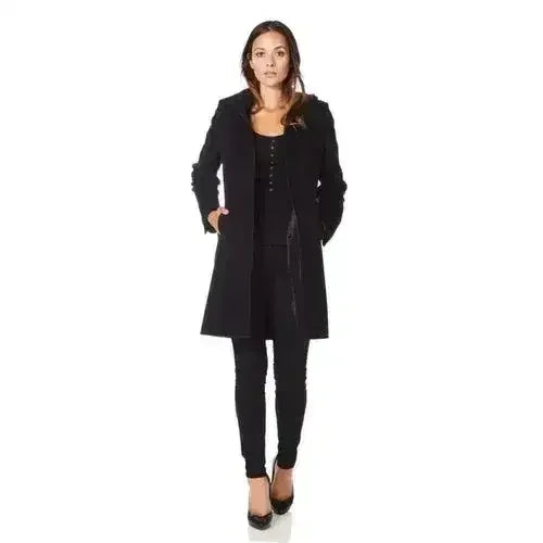 Wool Blend Hooded Coat - Zip Front Winter Coat | Femstylo - Femstylo