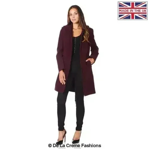 Wool Blend Hooded Coat - Zip Front Winter Coat | Femstylo - Femstylo