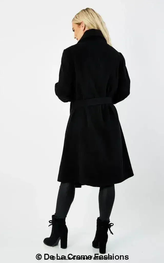 Wool Blend Large Lapel Duster Coat - Femstylo