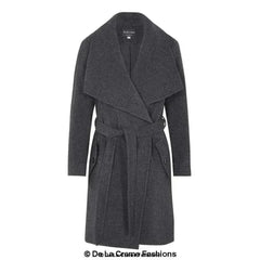 Wool Blend Large Lapel Duster Coat - Femstylo
