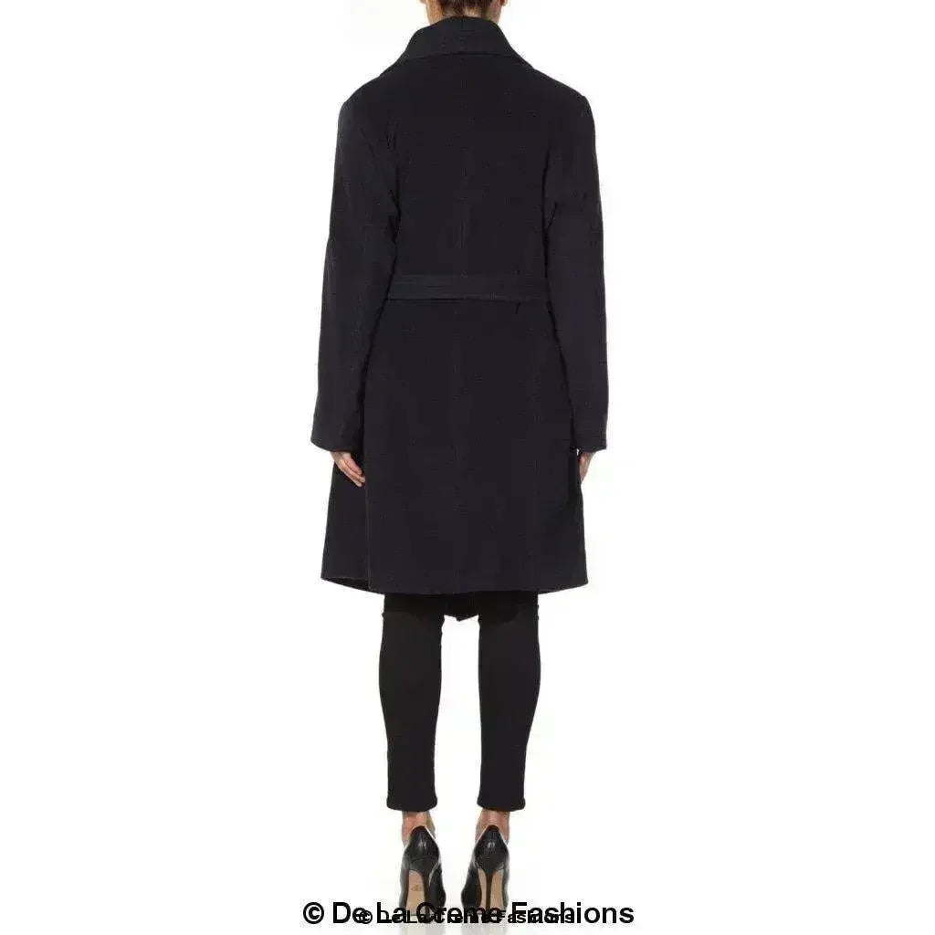 Wool Blend Large Lapel Duster Coat - Femstylo