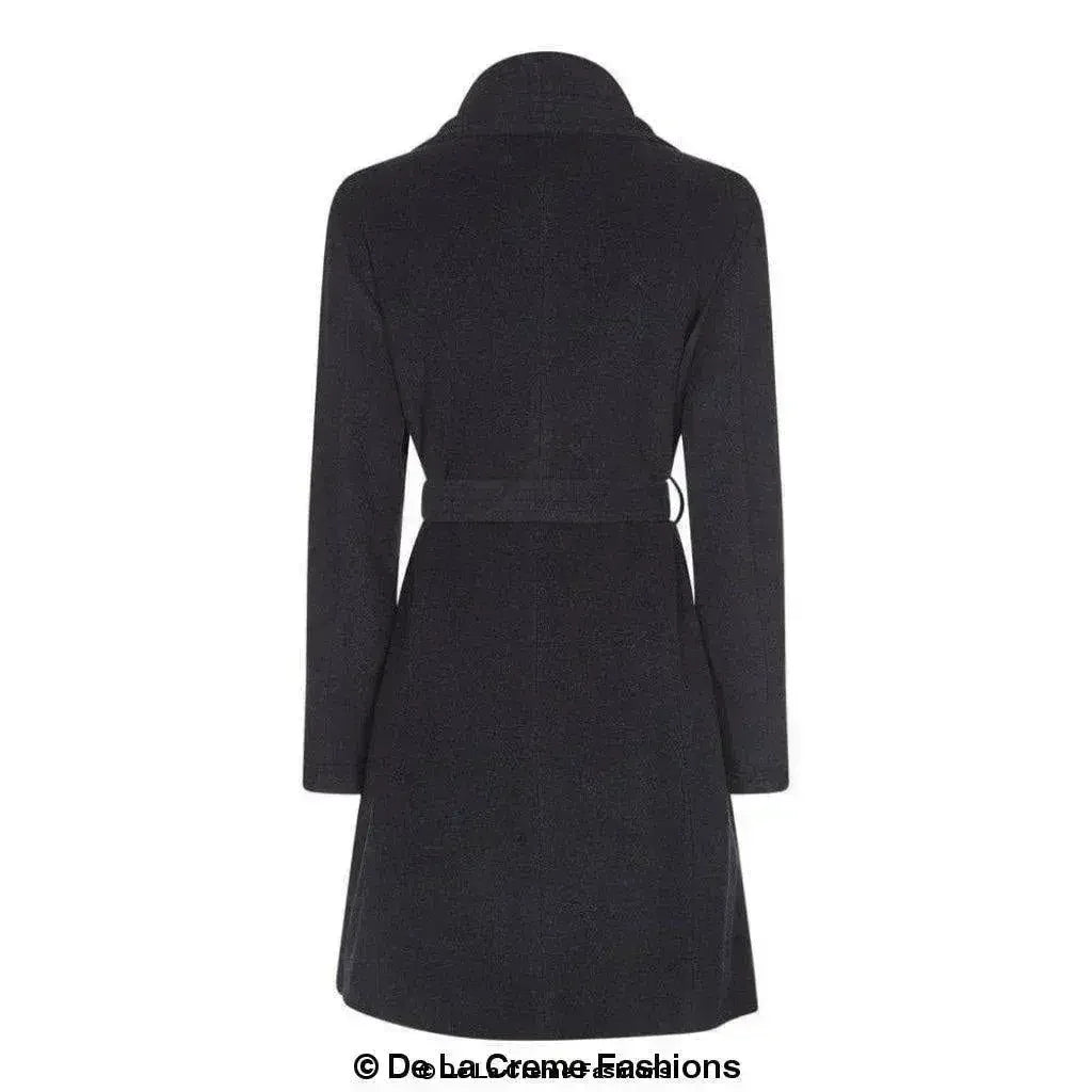 Wool Blend Large Lapel Duster Coat - Femstylo