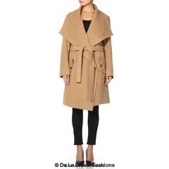 Wool Blend Large Lapel Duster Coat - Femstylo
