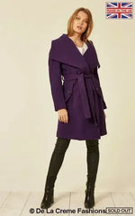 Wool Blend Large Lapel Duster Coat - Femstylo