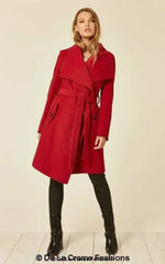Wool Blend Large Lapel Duster Coat - Femstylo