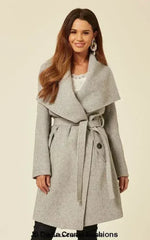 Wool Blend Large Lapel Duster Coat - Femstylo