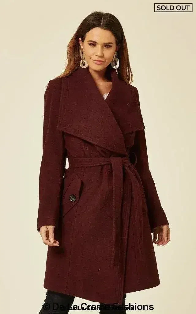 Wool Blend Large Lapel Duster Coat - Femstylo