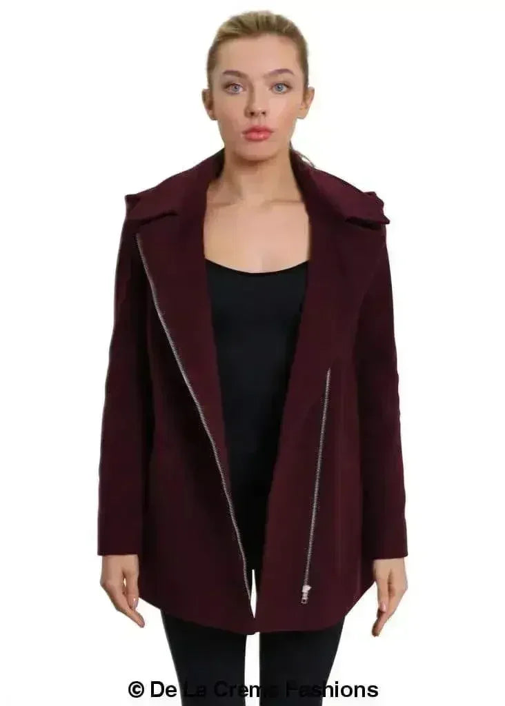 De La Creme Wool Blend Hooded Coat - Italian Fabric | Femstylo - Femstylo