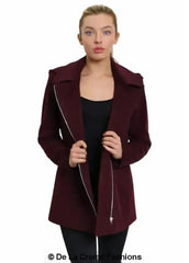 De La Creme Wool Blend Hooded Coat - Italian Fabric | Femstylo - Femstylo