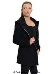 De La Creme Wool Blend Hooded Coat - Italian Fabric | Femstylo - Femstylo