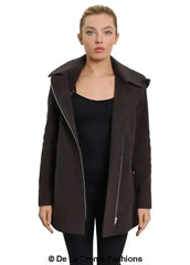 De La Creme Wool Blend Hooded Coat - Italian Fabric | Femstylo - Femstylo