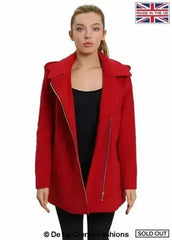 De La Creme Wool Blend Hooded Coat - Italian Fabric | Femstylo - Femstylo