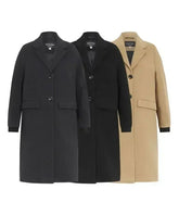 (PRE-ORDER) Womens Wool Blend Winter Warm Knee Length Coat - Femstylo